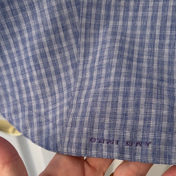 Columbia Women's Blue Checkered Button Down Shirt Trail Hiking Fishing Walking - Picture 4 of 12